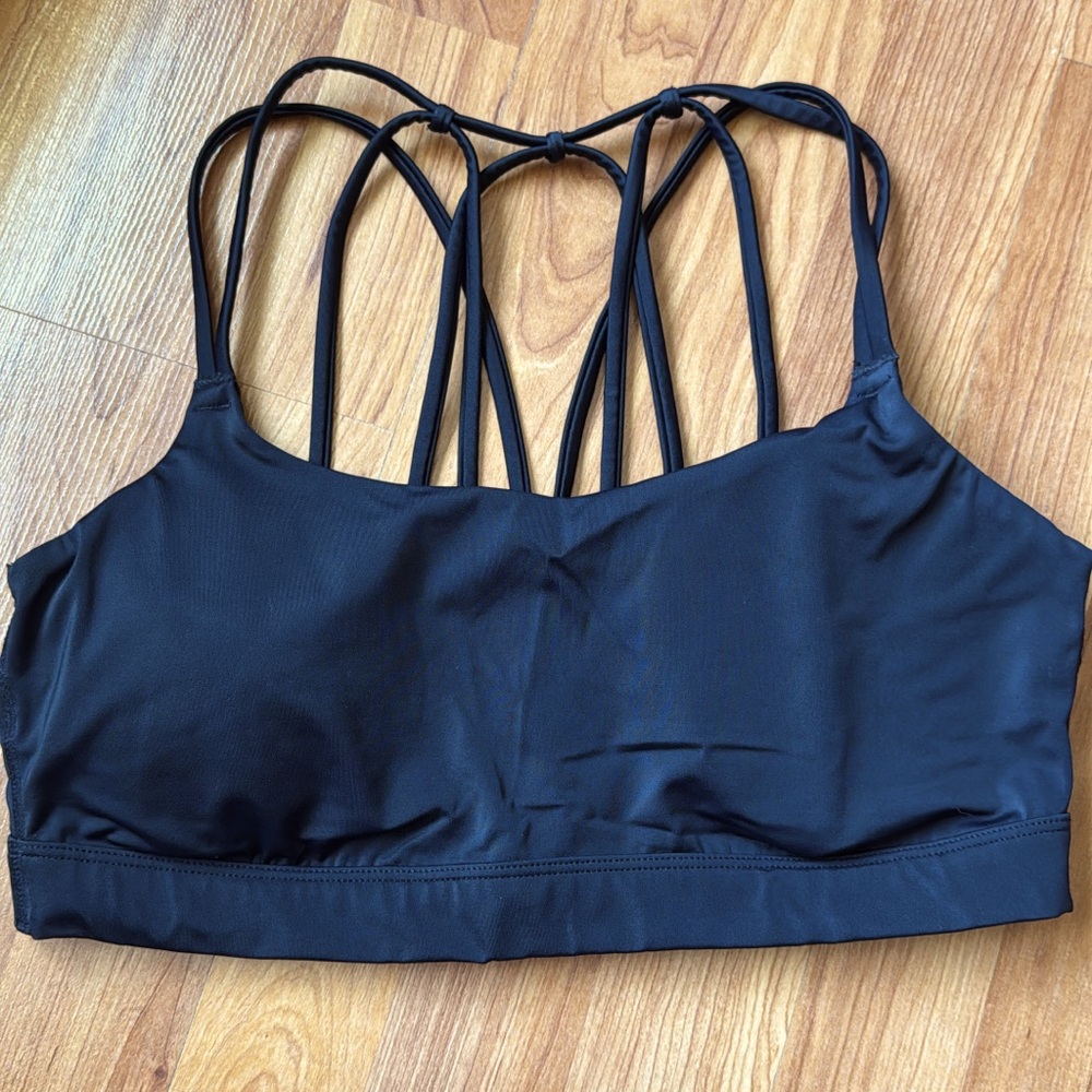 All in Motion Black Strappy Sports Bra